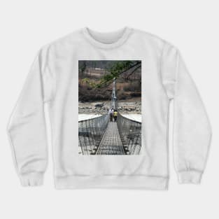 Pokhara Suspension Bridge Perspective Crewneck Sweatshirt